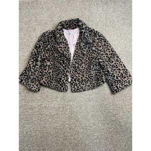 Cabi 990 Animal Leopard Print Ponte Jacket Carol Anderson Size M